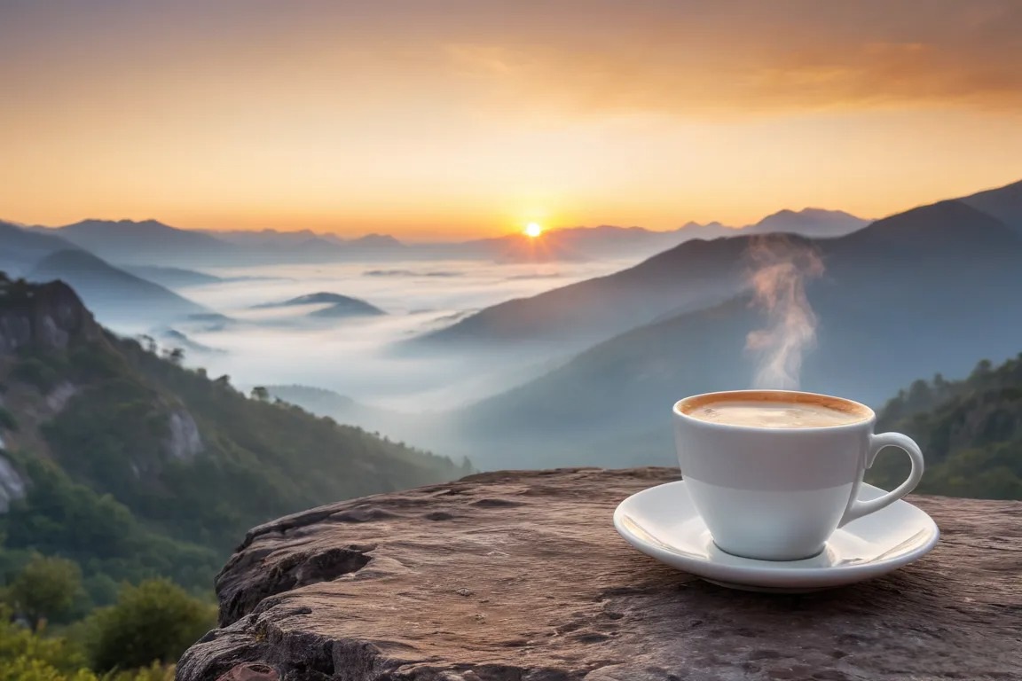 Coffee on a mountain